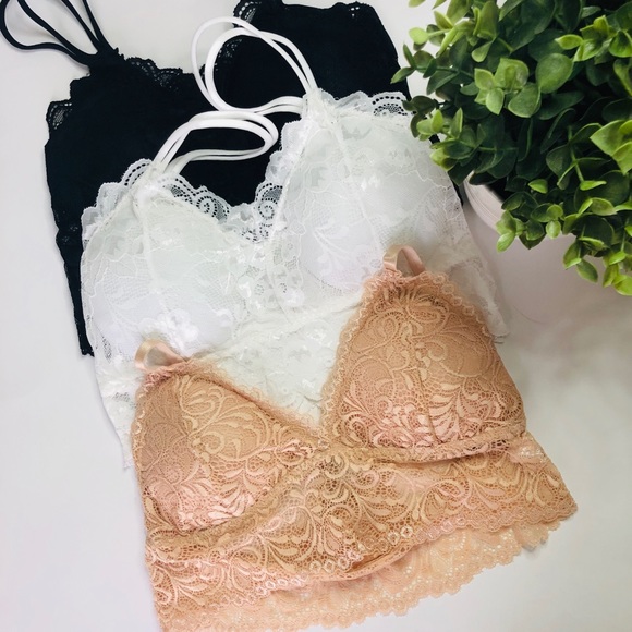Other - Nude Floral Lace Bralette
